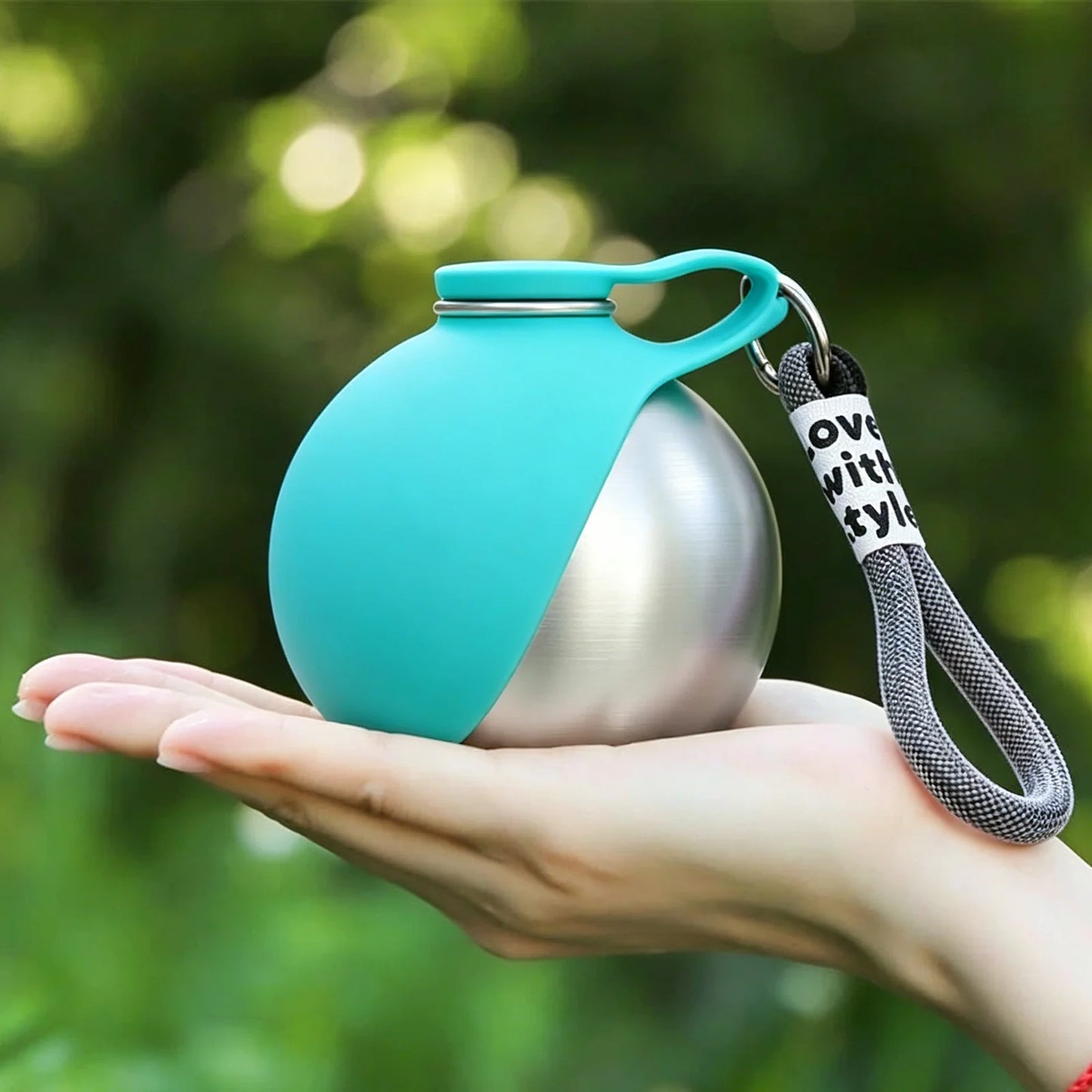 2-in-1 Portable Dog Water Bottle | Stainless Steel & Silicone