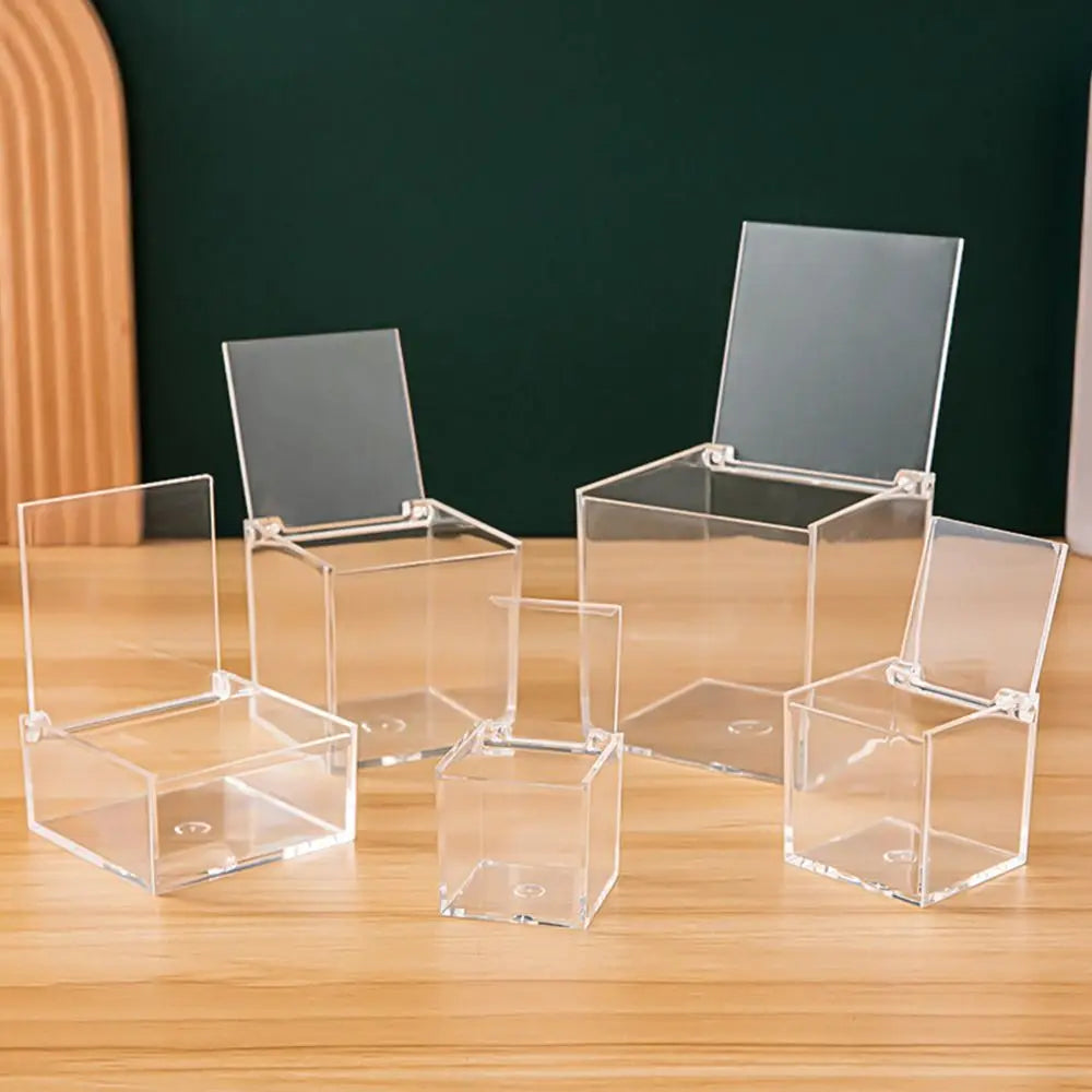 Durable Multi Size Storage Box With Cover Acrylic Plastic Box Protection Showcase Handmade Display Cases Party Decor Peaceful Pleasures Health and Wellness