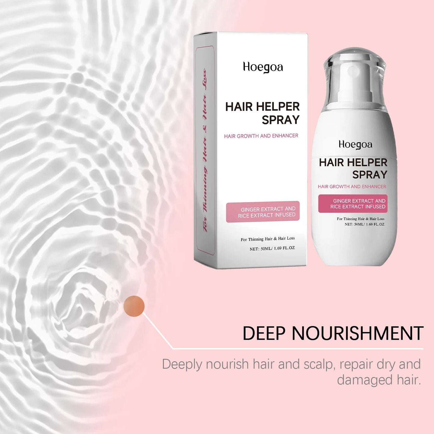 HOEGOA Biotin Ginger Hair Growth Spray – Anti Hair Loss 50ml