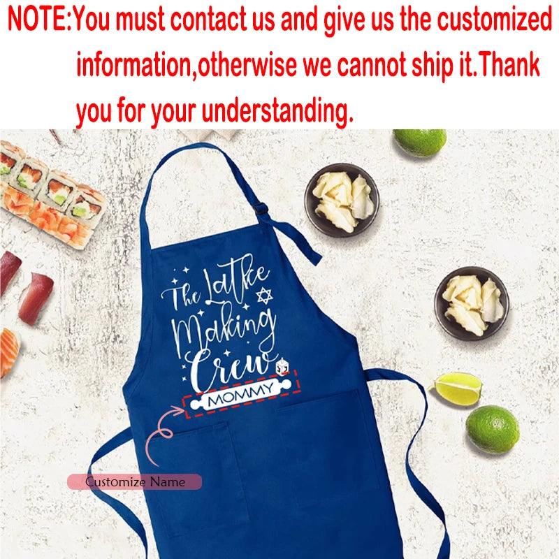 Personalized Hanukkah Apron – Latke Making Crew Chanukah Gift
