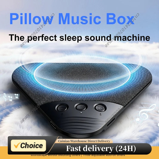 Under Pillow Speaker with Timer and White Noise Sleep Aid Function Bedside Sound Box Portable Speaker BT for Adult Kids Peaceful Pleasures Health and Wellness