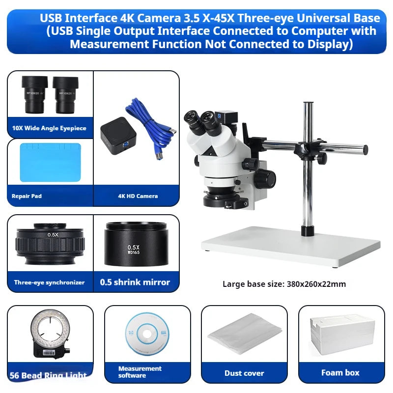 Dual Lens 7-45X Continuous Zoom Microscope for Mobile Phone Maintenance, Circuit Board Soldering Peaceful Pleasures Health and Wellness 3