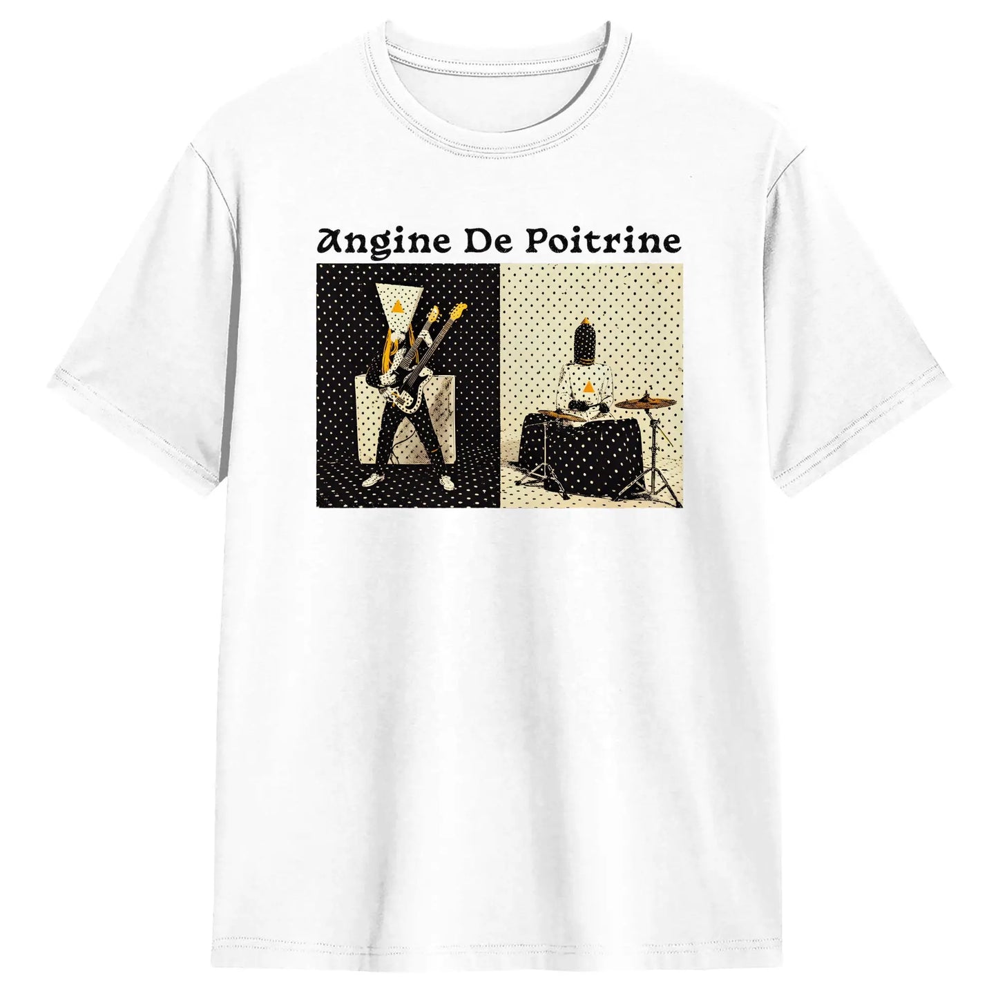 Men's T-Shirt Angine De Poitrine Band Fashion Cotton Tees Short Sleeve T Shirts O Neck Clothing Printed Peaceful Pleasures Health and Wellness 8 S