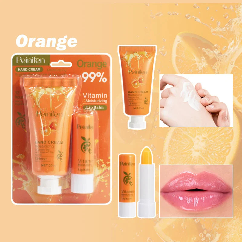 Peinifen Hand Cream & Color-Changing Lip Balm Set – Vitamin E