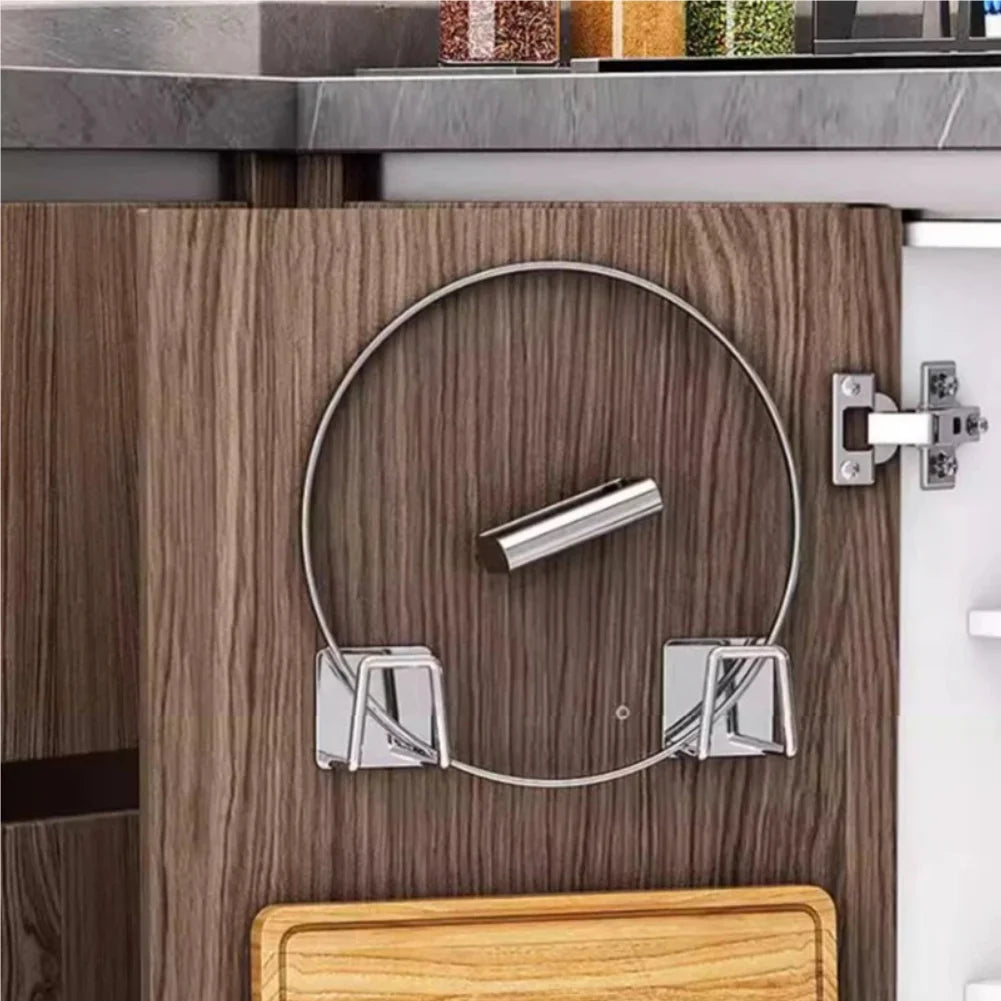 Stainless Steel Wall Mounted Kitchen Rack | Pot Lid & Cutting Board