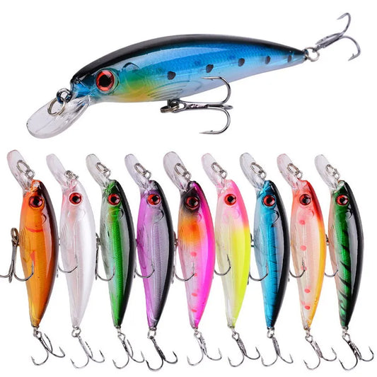 2026 Premium Minnow Lure Kit, 11cm 13.5g Mini Crank Wobble Swimming Artificial Bait Random Set Peaceful Pleasures Health and Wellness