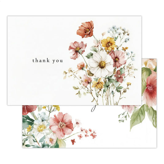 4-Pack Watercolor Floral Greeting Cards with Envelopes Greeting Card Set Oasis Select