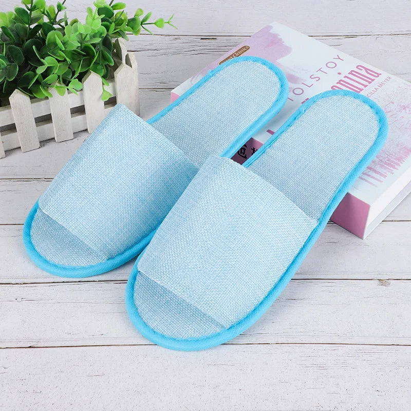 Disposable Hotel Slippers Non-Slip Close Toe Indoor Spa Slides