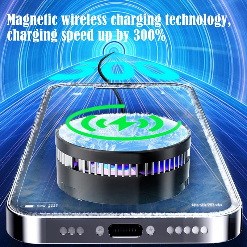 Magnet Attraction Wireless Phone Cooler Semiconductor Radiator Portable Cooler For Cell Phone Cooler Gamer For Cell Phone Peaceful Pleasures Health and Wellness