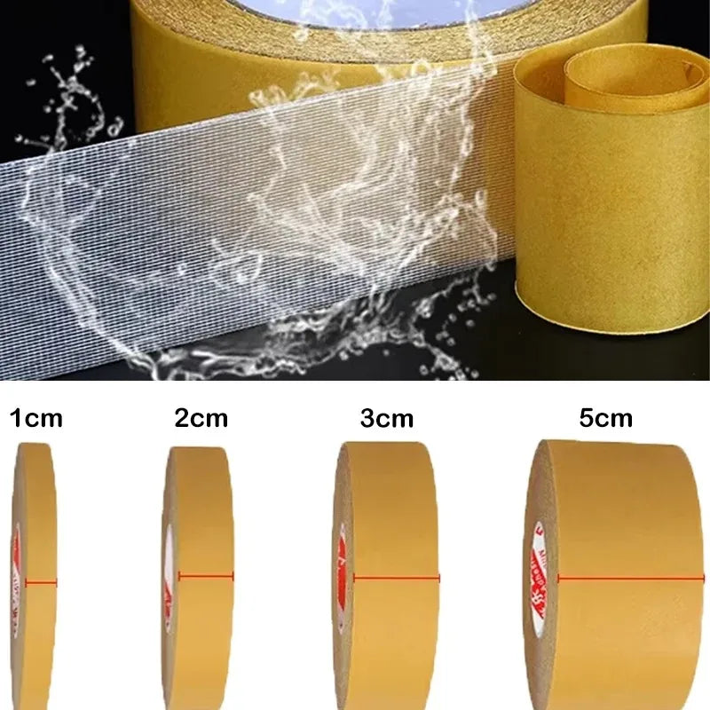 20m Double-Sided Carpet Tape – Waterproof Fabric Mesh Roll
