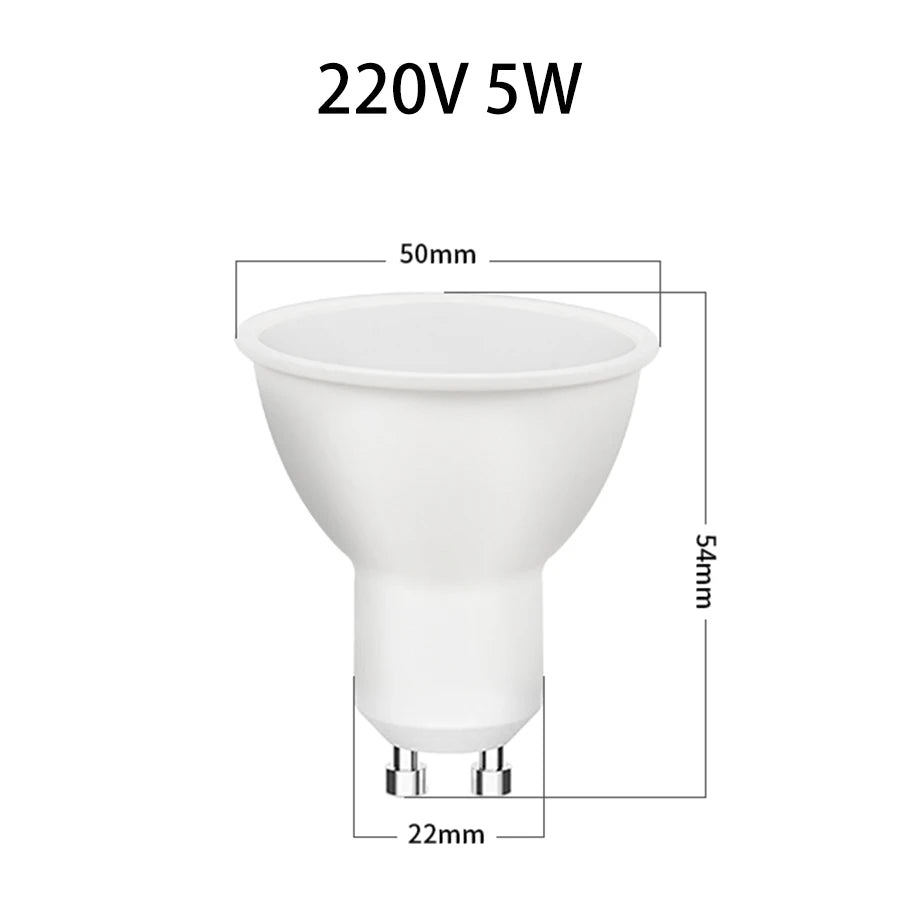 220V 110V 5W 7W 9W Tuya Smart WiFi GU10 LED Bulb GU10 Spotlight Alexa Lamp Smart Life App Google Assistant Alice Voice Control Peaceful Pleasures Health and Wellness 220V 5W Yes