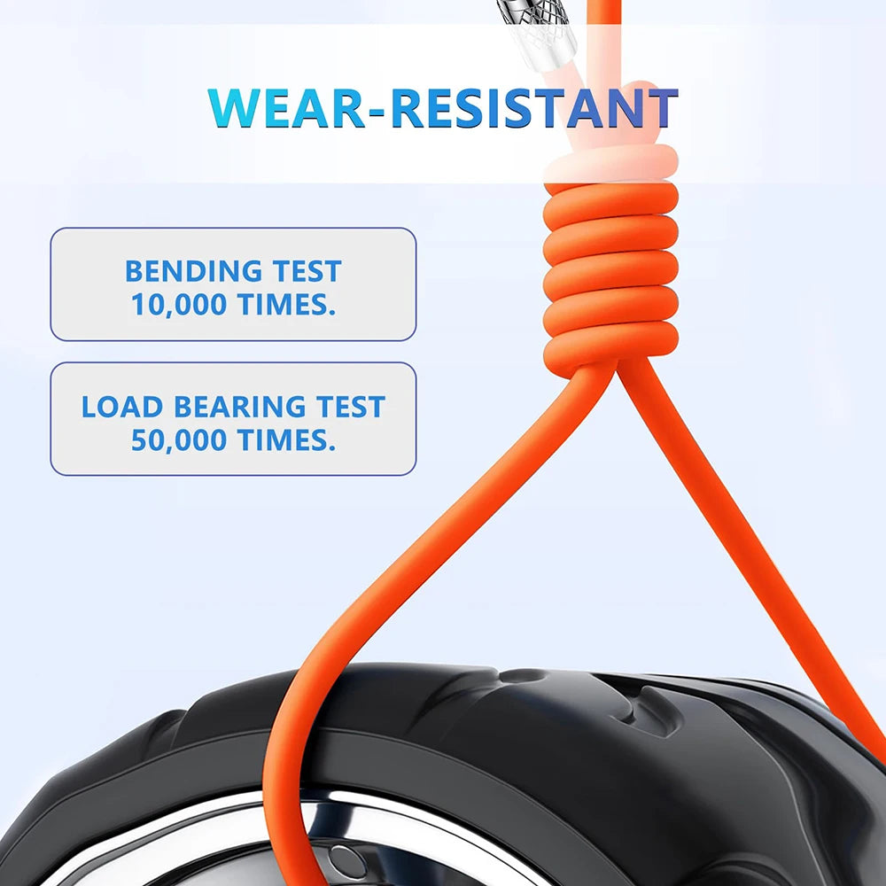 120W USB-C Fast Charge Silicone Rotating Elbow Cable 1M/2M