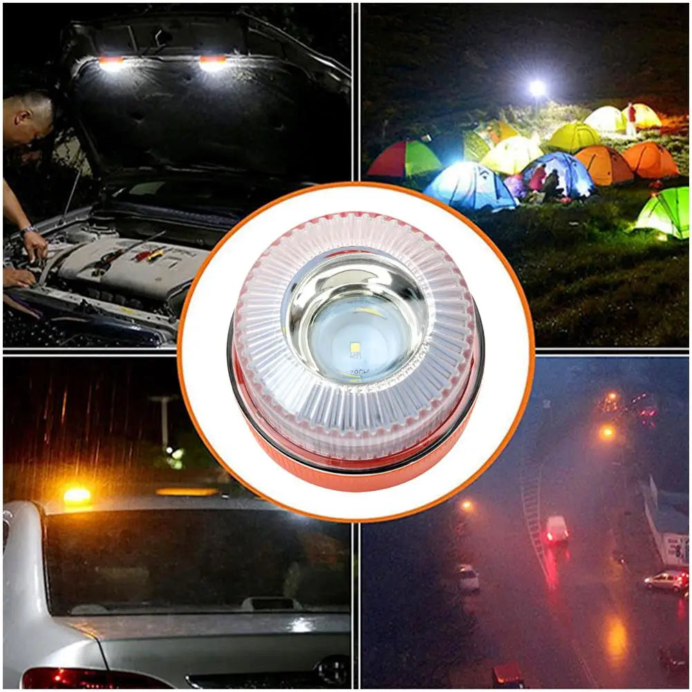 V16 LED Magnetic Strobe Warning Light | Car Emergency Safety Beacon Car Warning Light Peaceful Pleasures Health and Wellness
