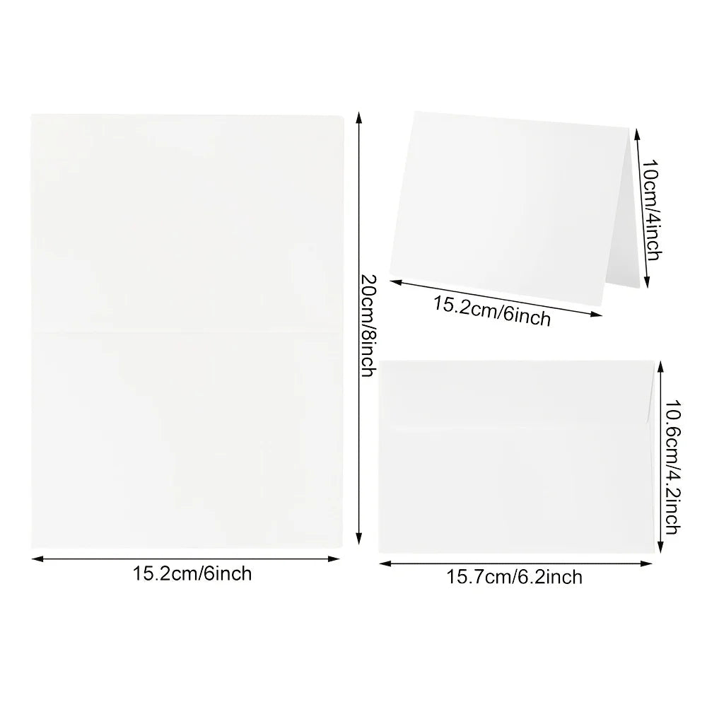 300GSM Watercolor Paper Greeting Cards 20/40pcs with Envelopes