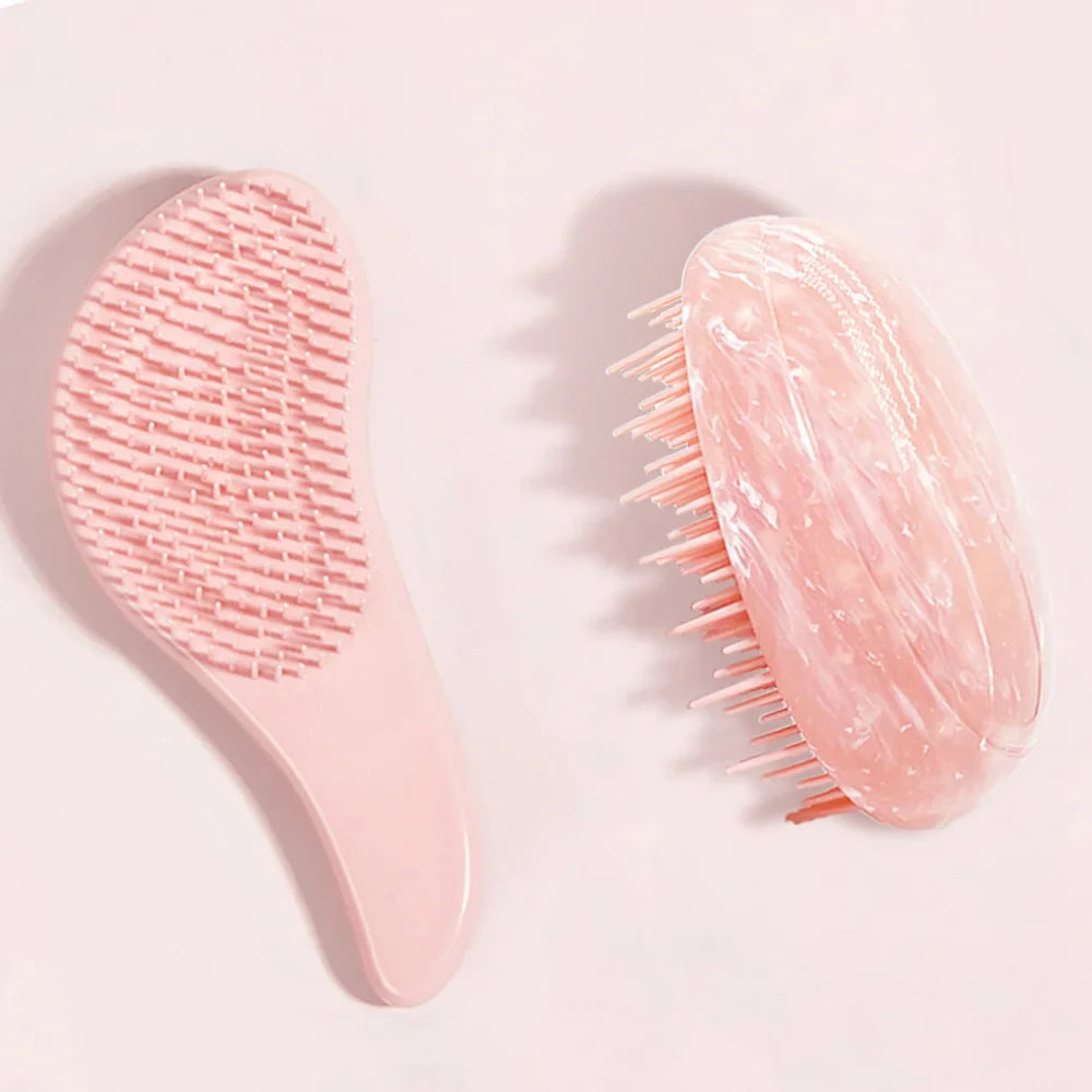 Marble Egg Comb & Air Cushion Brush Set | Detangling Hair Tools
