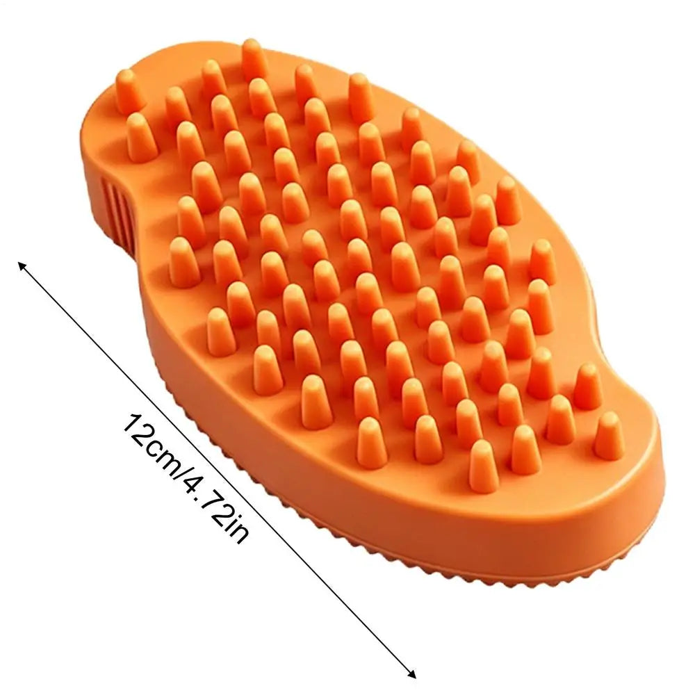 Double-Sided Rubber Pet Grooming Brush for Dogs & Cats