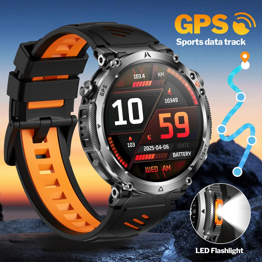 Wonlex GPS Smart Watch AMOLED Bluetooth Call Heart Rate 100+ Sports