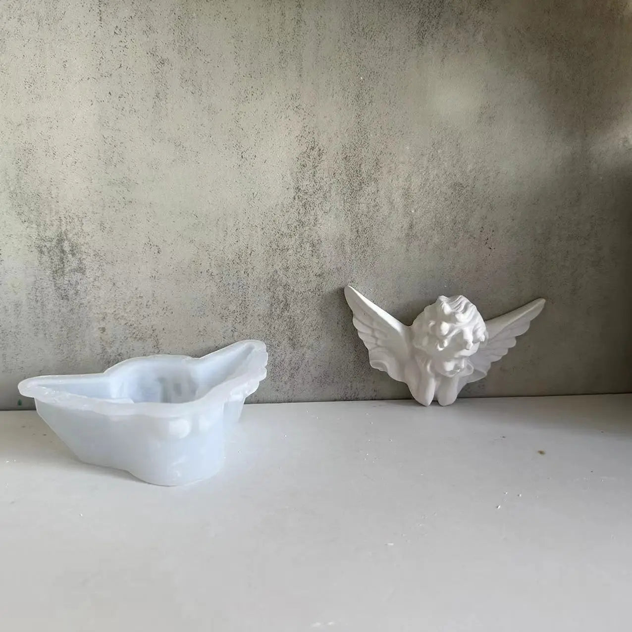 3D Angel Wings Silicone Mold – DIY Plaster, Resin & Cement Casting
