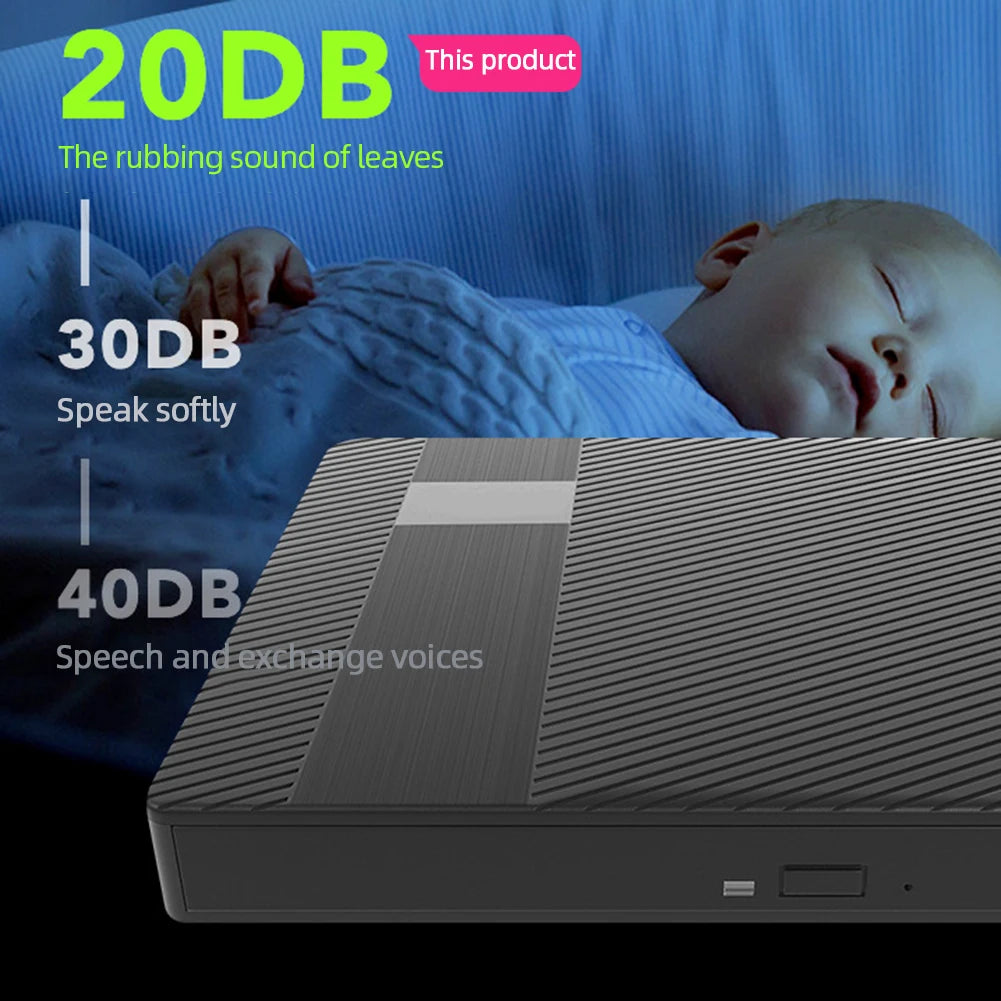 Portable CD DVD ROM USB 3.0 & Type-C DVD RW CD Writer Drive for /Linux Windows 7/8/10/11 Laptop PC Peaceful Pleasures Health and Wellness