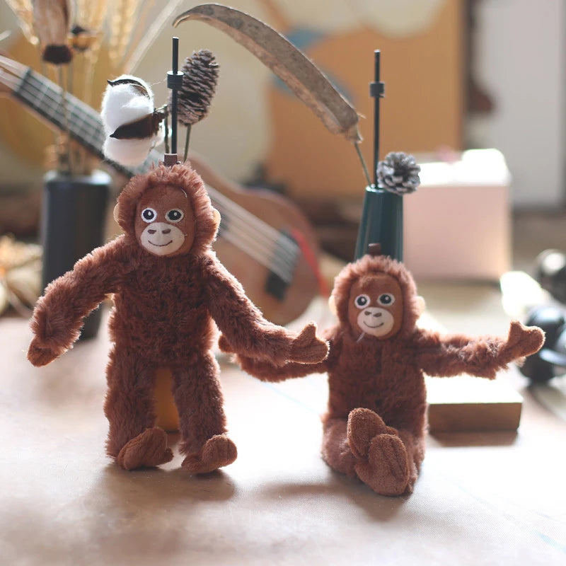 Gorilla Plush Keychain | Stuffed Monkey Doll Backpack Pendant Gift
