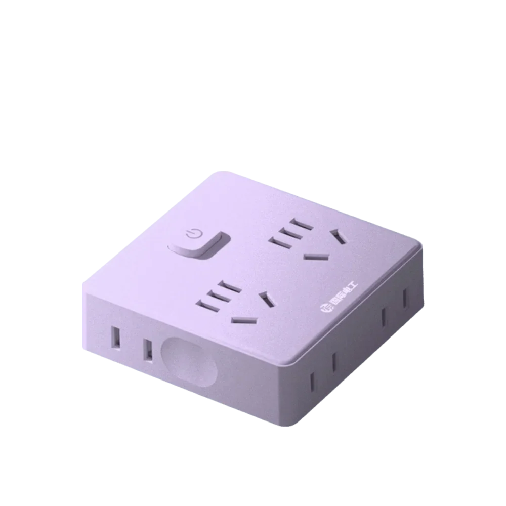 Ultra-Thin Power Strip Flat Plug USB-C Multi-Outlet Expander