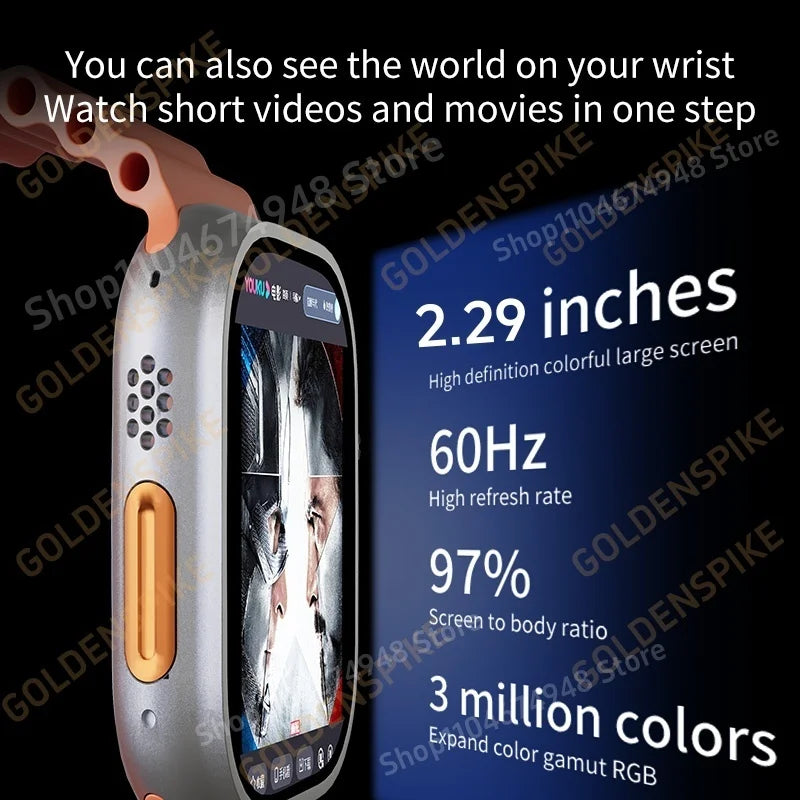 GOLDENSPIKE DW100 Pro 4G Android Smartwatch | 2.29" AMOLED GPS
