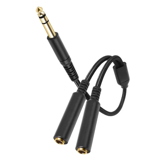 Dual Female Audio Cable Y Splitter 1 Male 2 Earphone Headset Peaceful Pleasures Health and Wellness