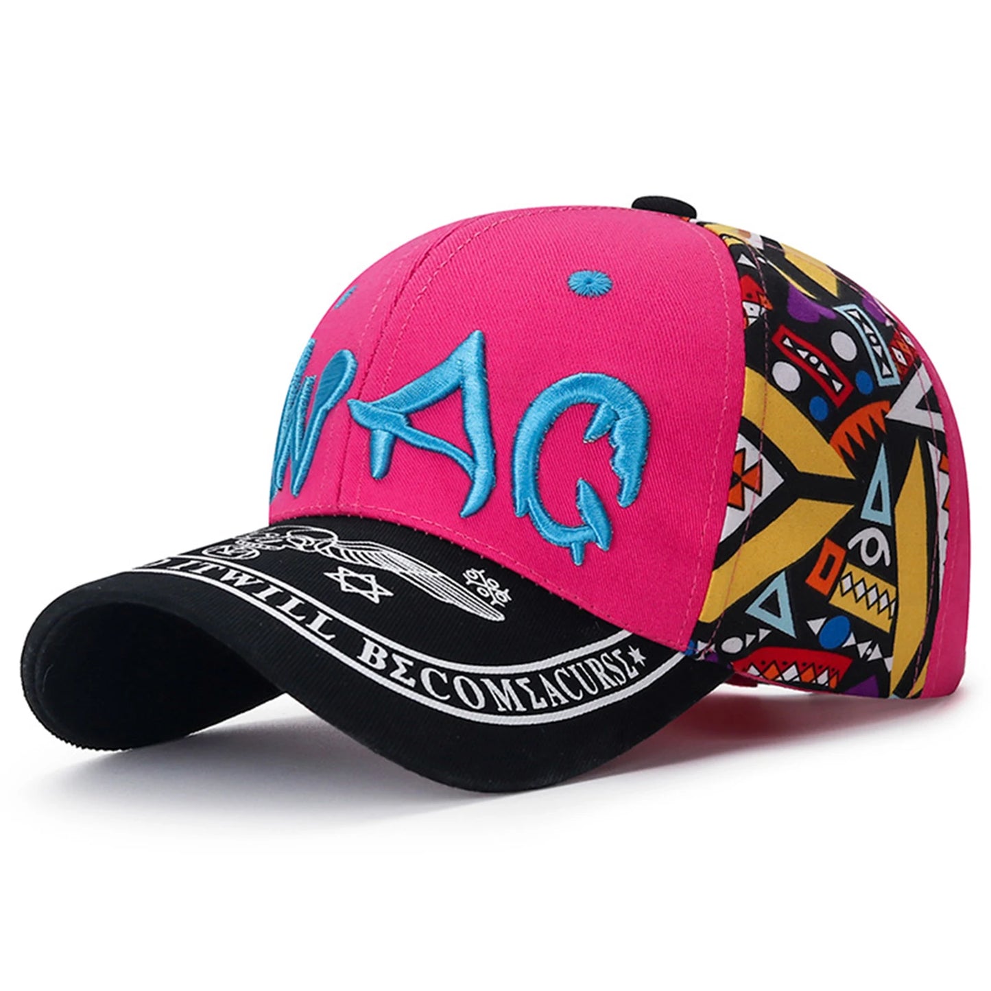 Women Men Casual Baseball Hats Sun Protection Embroidery Baseball Caps for Outdoor Fishing Camping Peaceful Pleasures Health and Wellness Rose Red Front Face