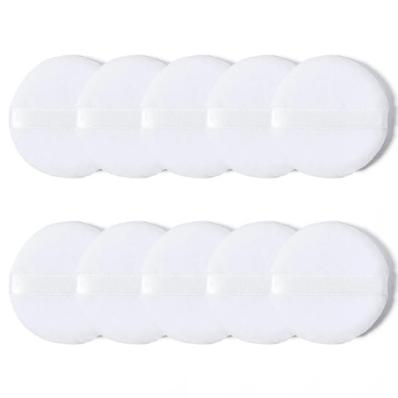Powder Puff Makeup Sponge Set 5-10 Pcs | Washable Round Puff