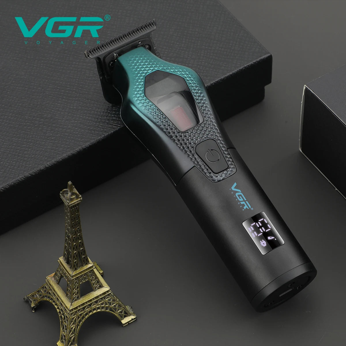 VGR electric hair clipper men's oil head carving electric push gradually changing color metal body 11000 RPM hair clipper V-997 Peaceful Pleasures Health and Wellness