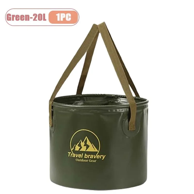 Collapsible Camping Bucket 5/10/20L – Foldable Waterproof