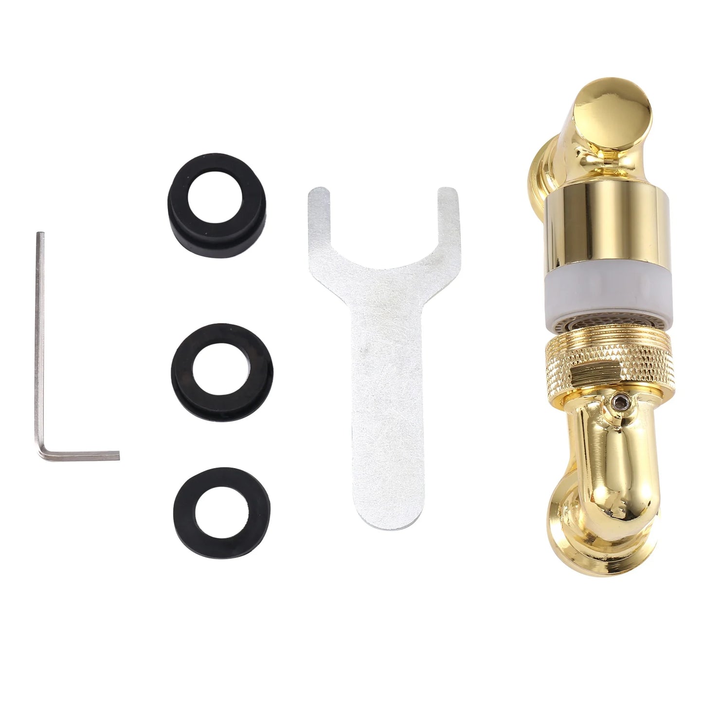 A36T-1 PCS 1080° Universal Rotation Faucet Sprayer Head Dual Effluent Washbasin Kitchen Robot Extension Faucets Gold Peaceful Pleasures Health and Wellness