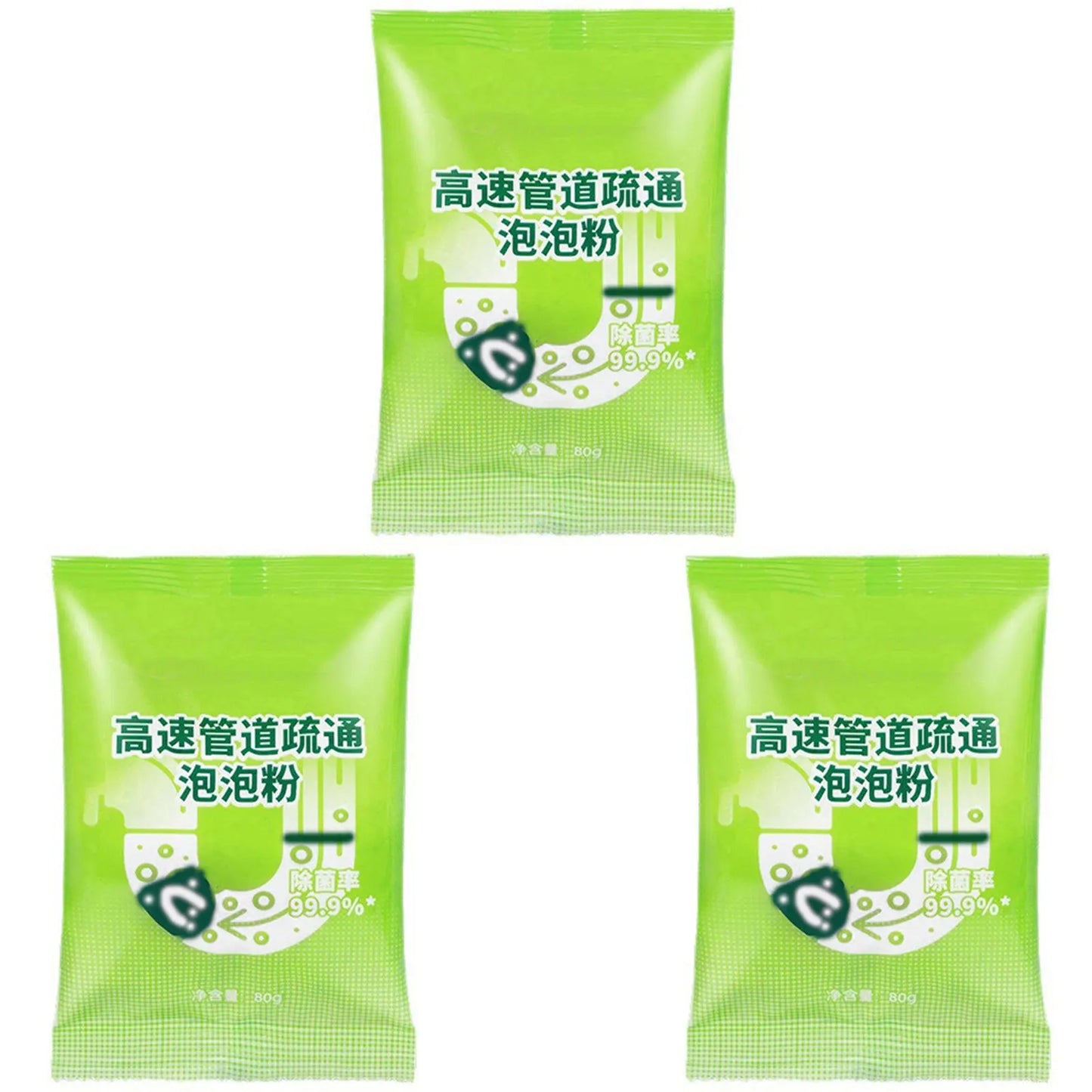 Powerful Kitchen Pipe Dredging Powder Dredge Deodorant Toilet Sink Drain Cleaner Sewer Household Cleaning Tools For Sink/Toilet Peaceful Pleasures Health and Wellness 3pcs