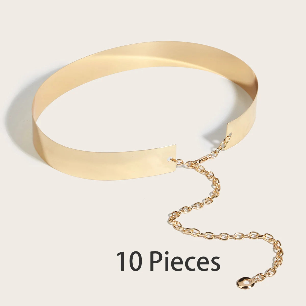 Classic Golden Metal Belt Trendy Adjustable Waist Chain Elegant Dress Girdle Body Jewelry For Women Daily Use Peaceful Pleasures Health and Wellness 10 Piece 115CM China Mainland
