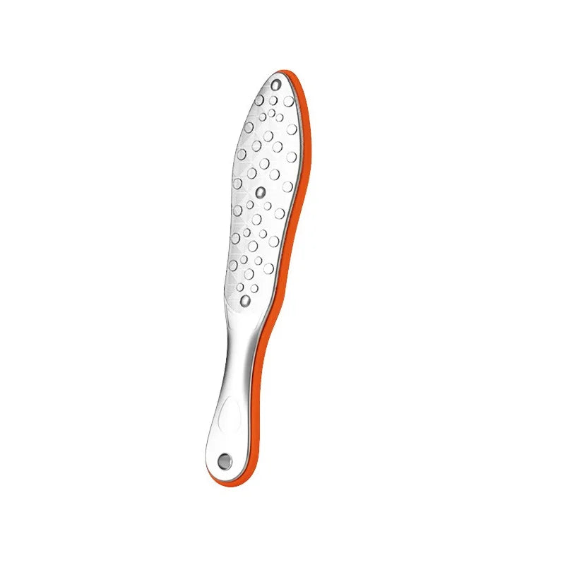 Double-Sided Stainless Steel Foot File Rasp | Pedicure Tool Foot File Rasp Peaceful Pleasures Health and Wellness Orange
