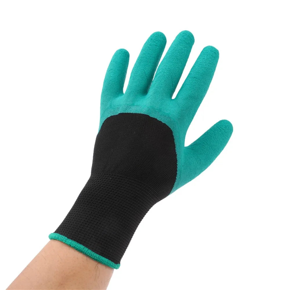 4Pairs Latex Material Gardening Gloves Prick-proof Design Permeable Fabric Permeable Gloves Lightweight Protective Layer Peaceful Pleasures Health and Wellness