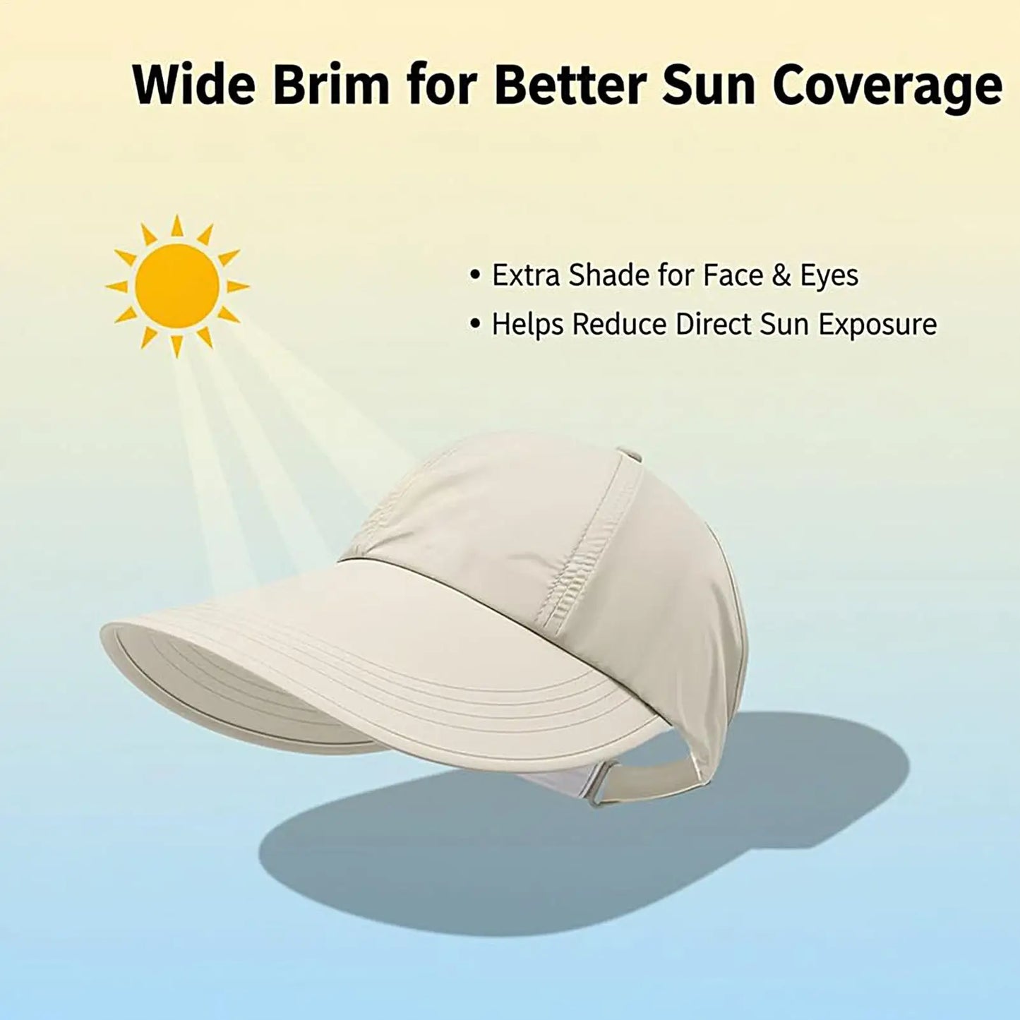 Wide Brim UV Sun Hat – Breathable Adjustable Unisex Outdoor Cap