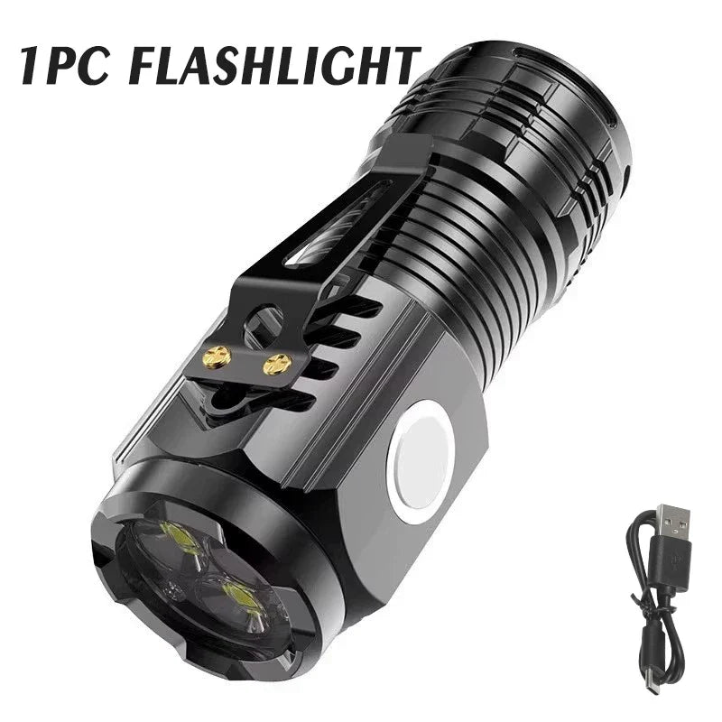 ZHIYU Mini LED Flashlight 800 Lumen USB Rechargeable Waterproof
