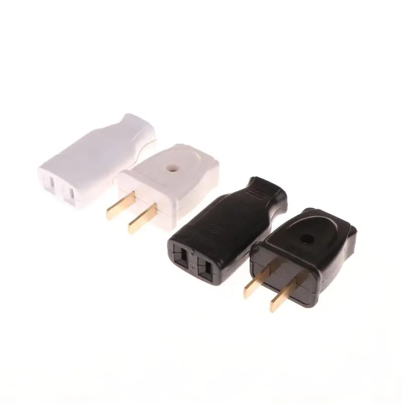 1/5PCS 2 Pole 10A Male US Wiring Plug Japan Rewirable Cable Convert Plug Female Socket Type A Power Strip Connector America Peaceful Pleasures Health and Wellness