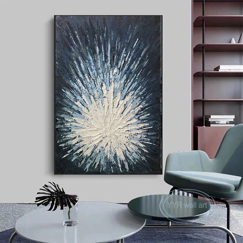 Light Luxury Art Oil Painting 100%Handmade Abstract Novel Texture Canvas Mural Living Room Bedroom Porch Hotel Decoration Poster Peaceful Pleasures Health and Wellness