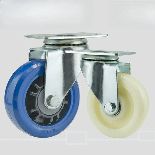 100mm Heavy-Duty Swivel Casters with Brake – Set of 4, 600kg Swivel Caster Wheels Oasis Select rubber 4pcs fixed 3 inch