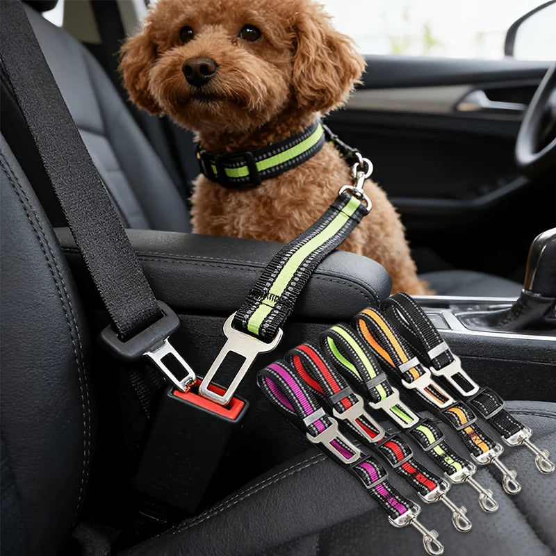 Adjustable Pet Car Seat Belt for Dogs & Cats – Safe Travel