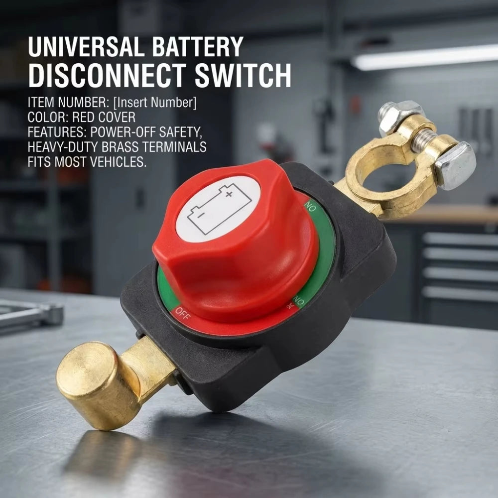 Universal Car Battery Disconnect Switch Manual Circuit Breaker Anti-Power Off Leakage Protector Universal Auto Parts Peaceful Pleasures Health and Wellness