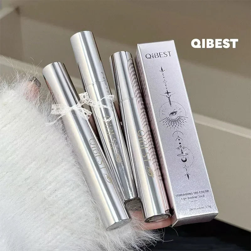QIBEST 3 Colors Waterproof Eye Shadow Stick Pearlescent Silkworm Eyeshadow Pencil Lasting Shimmer Highlighter Brighten Makeup Peaceful Pleasures Health and Wellness