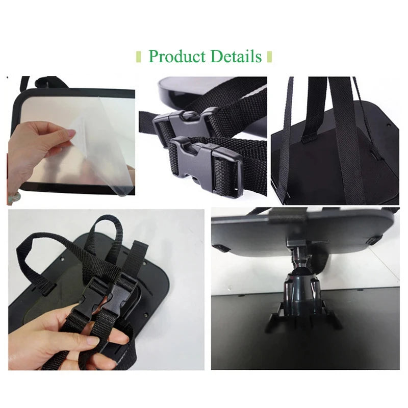 HOMEFISH Baby Car Mirrors Adjustable Car Rear Seat Mirrors Facing Headrest Mounted Children Baby Safety Monitoring Accessories Peaceful Pleasures Health and Wellness