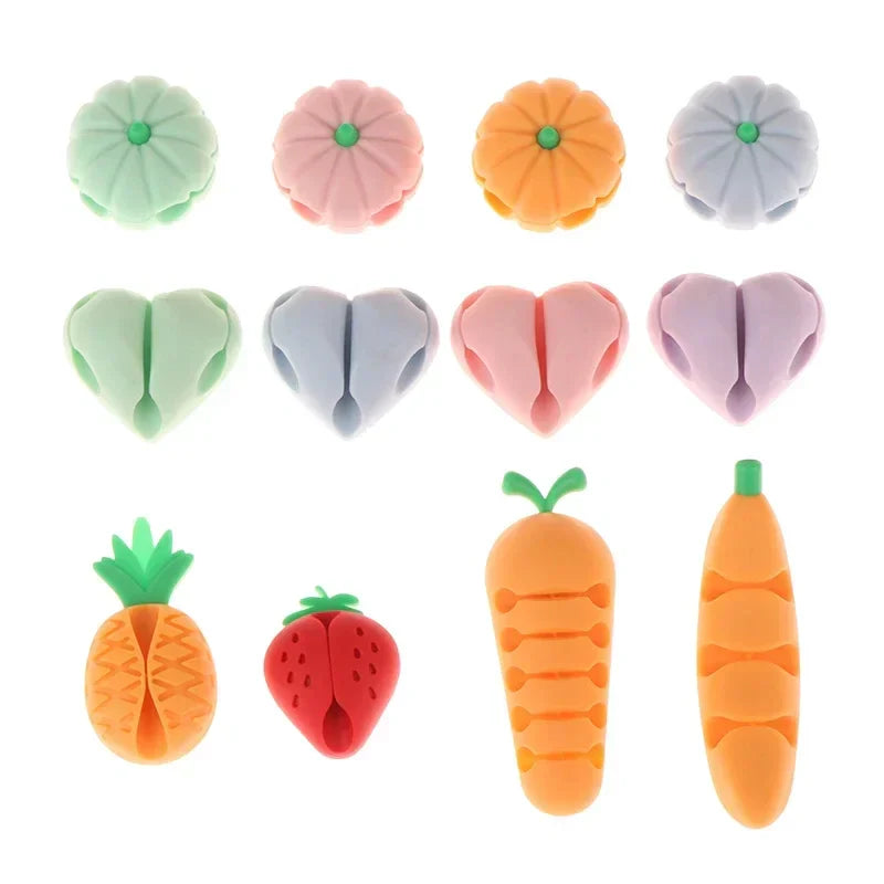 Cute Pineapple Cable Winder Cord Organizer Clips – 2/4 Pack