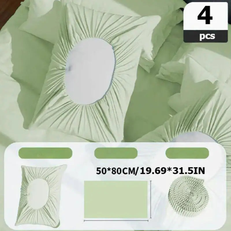 4pcs/Set Disposable Pillowcase Dirt-Proof Universal Fit For Hotel Beauty Salon Travel No Pillow Core Included Portable Supplies Peaceful Pleasures Health and Wellness