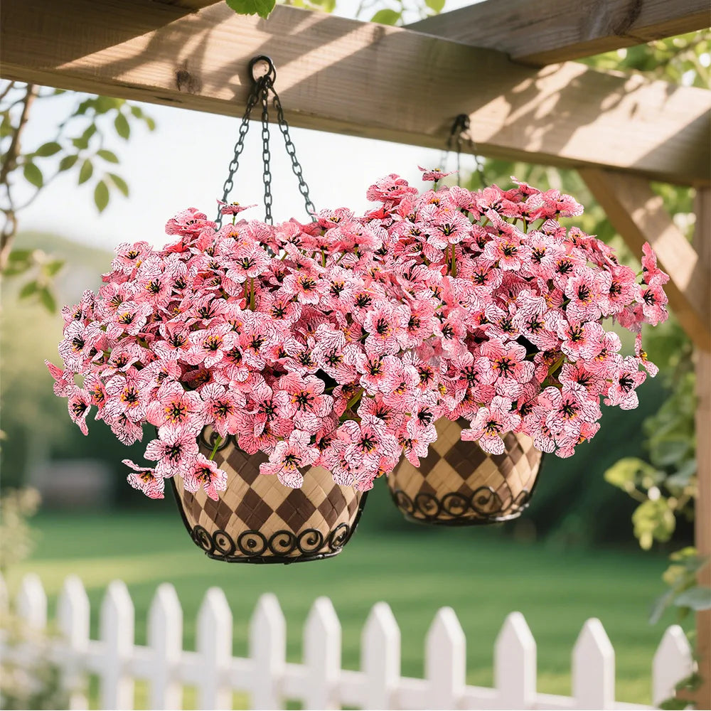 UV Resistant Silk Artificial Flowers 9/10 PCS – Faux Blooms