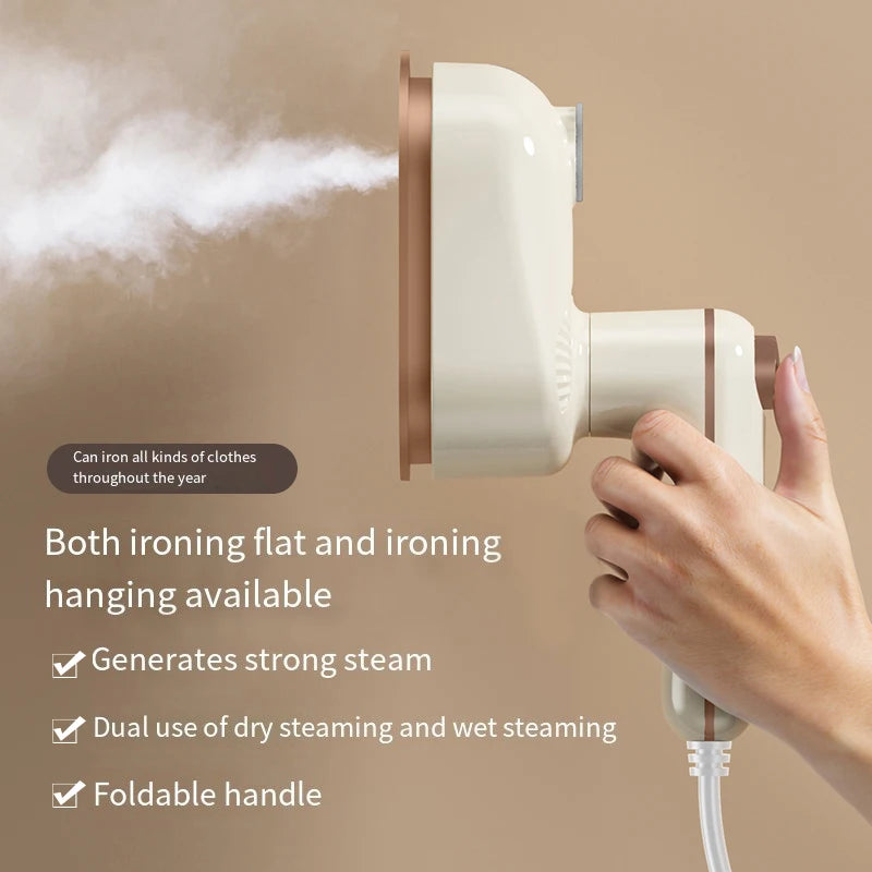 Mini Rotating Electric Travel Iron Dual Steam and Dry Use Portable Water Spray Gentle on Clothes Fast Heating Garment Care Tool Peaceful Pleasures Health and Wellness