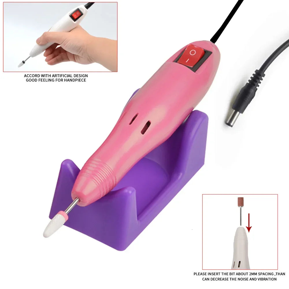 20000 RPM Electric Nail Drill Handpiece Pen | Pro Manicure Tool